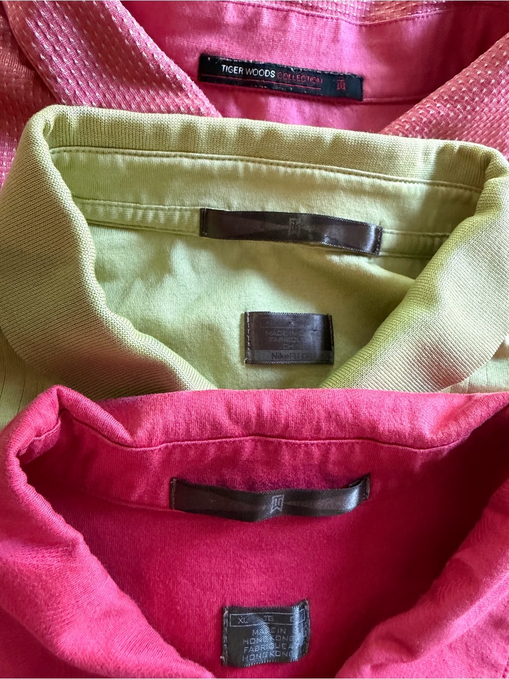 Nike Golf Polo Lot of 8 Shirts Men’s XL 4 Tiger Woods 3 Nike 1 Puma Pink Orange - Picture 2 of 13